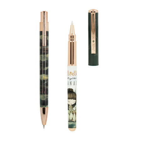 35600 Set bolígrafo y portaminas Anekke Canada. Complementos . Color verde. 