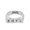 33700 anillo runas Anekke. Anillo. Color plata. Número 16. 