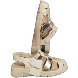 3369 Sandalia tiras Suave. Sandalia . Color beige. Número 41. 