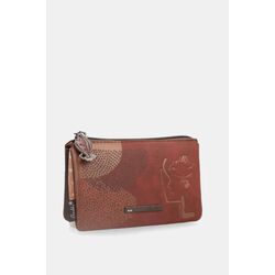 43839 Monedero 3 compartimentos Anekke Odyssey. Cartera Monedero . Color teja. 