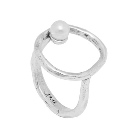 33800 anillo circular con perla anekke. Anillo. Color plata. Número 14. 