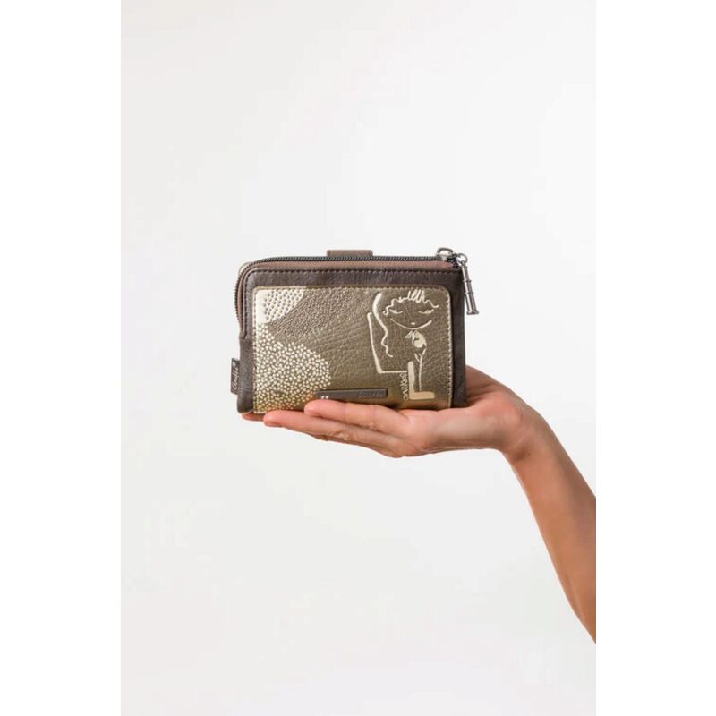 43839 Billetero blando mediano RFID Anekke Odyssey. Cartera Billetero . Color dorado. 